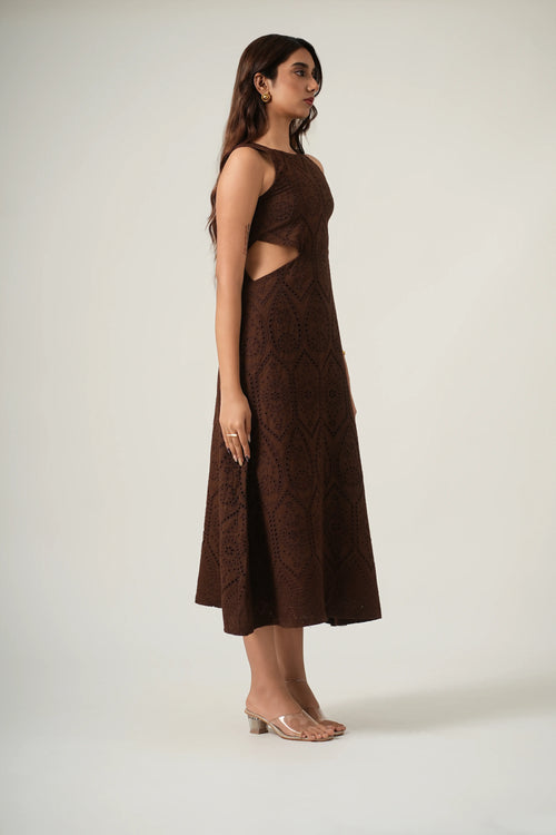 COCOA CUT-OUT DRESS
